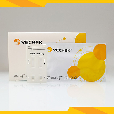 Быстрые ветеринарные наборы теста кота, тест антигена FIV Ab FeLV комбинированный быстрый